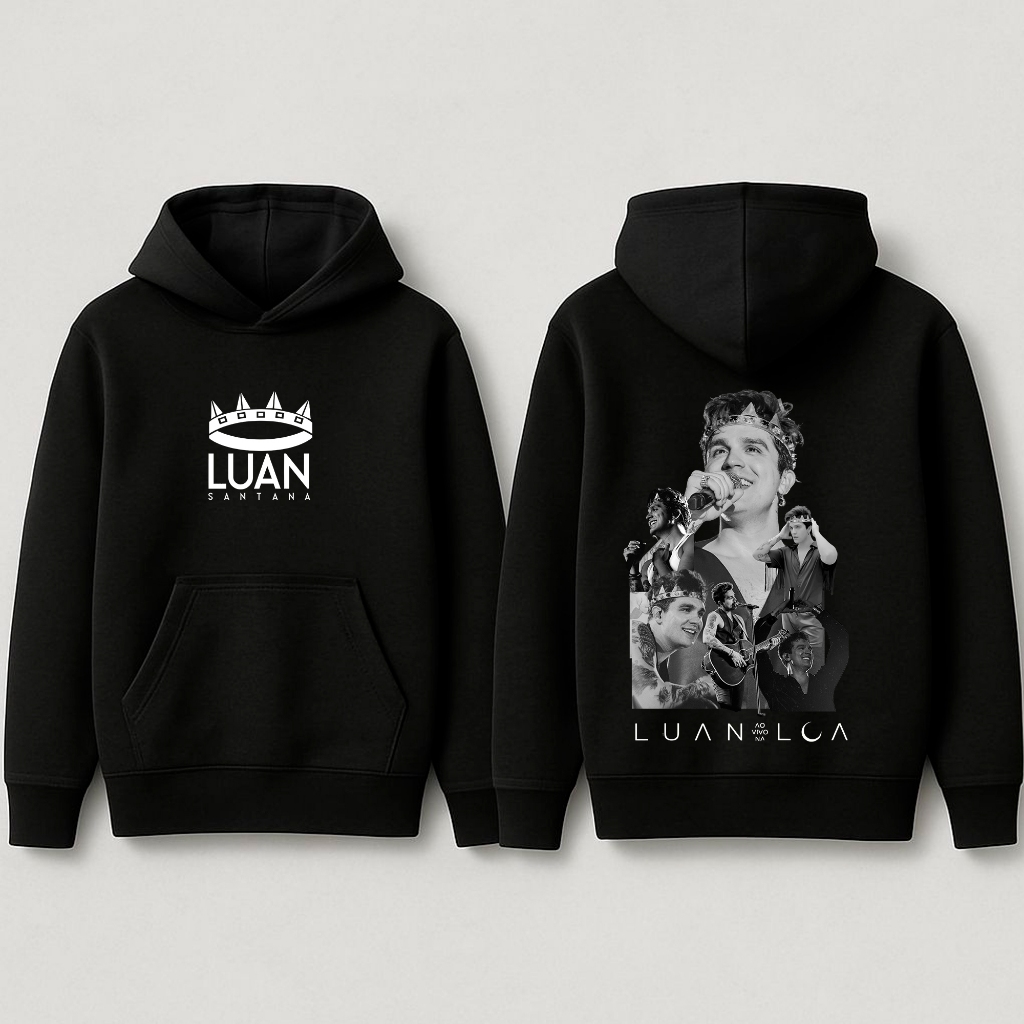 Blusa Moletom Luan Santana Ao Vivo Lua Álbum Assinatura Cantor Sertanejo Turne 315