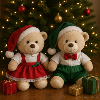 Casal Ursinho E unitário de Natal “Ultimas Unidades” Pelúcia Natalina Decoração Presente Natalino em Oferta na Shopee