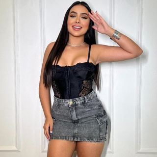 Saia Cargo Feminina Curta Moda com Lycra Bolso na Lateral Estilosa Cintura Alta Cós Alto Blogueira em Oferta na Shopee