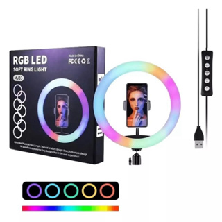 Ring Light Led Rgb Iluminador 33cm Suporte Celular em Oferta na Shopee
