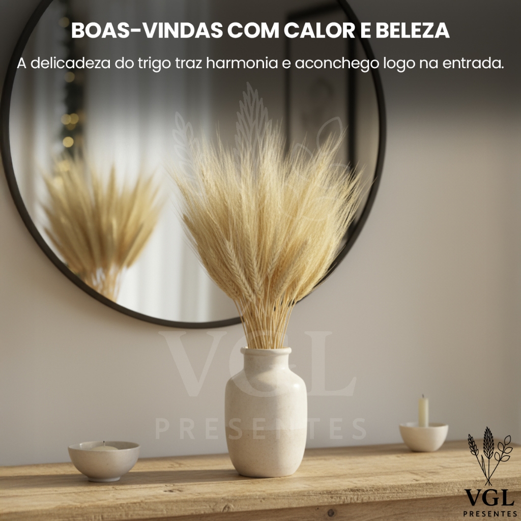 Raminhos de Trigo Seco Decoracao Natural Arranjo Enfeite Luxo Sala Mesa Vaso Flores Desidratadas