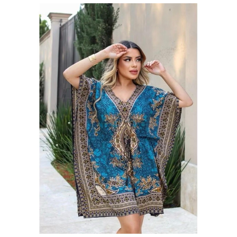 Vestido KAFTAN curto indiano em Oferta na Shopee