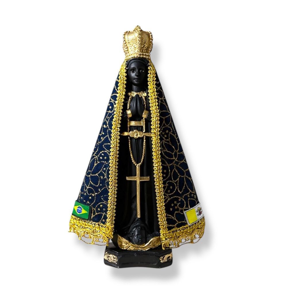 Imagem Nossa Senhora Aparecida 30 Cm Com Manto Brilho