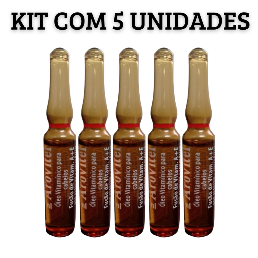 Arovitel Vitamina A+E Kit c/5un 5ml em Oferta na Shopee