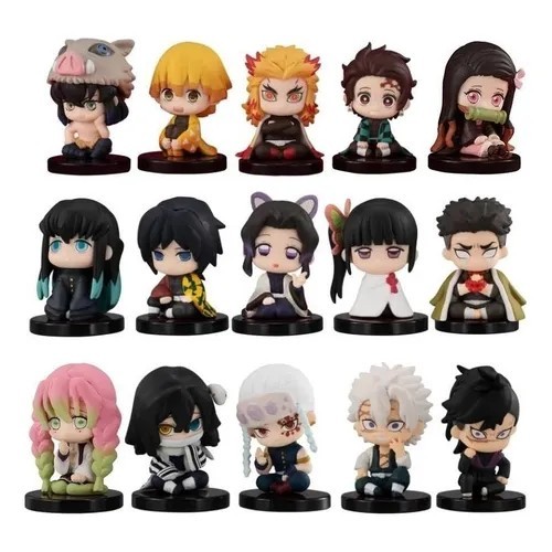 Action figure Miniatura Boneco Demon Slayer Kimetsu no Yaiba 4-5cm