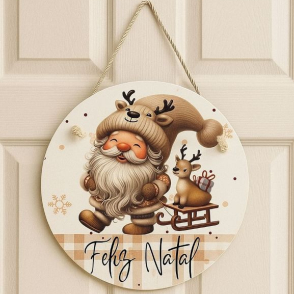 Guirlanda de Porta com Papai Noel: Onde Comprar | BuscaProdutos