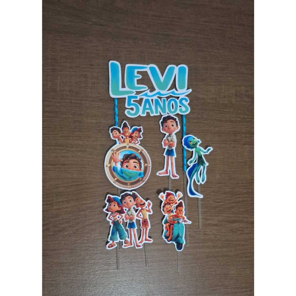 Topo de bolo Luca/ Topper personalizado Luca 2 / Top de bolo para aniversário