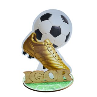 12 Peças Centros Mesa Futebol chuteira dourada Personalizado Lembranças Festa em Oferta na Shopee