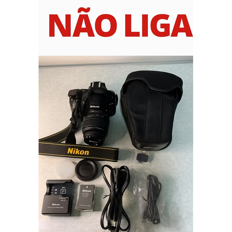 Nikon D3000 NÃO LIGA - Acompanha Lente AF-S DX 18-55mm, Capa, Cordão Profissional ORIGINAL