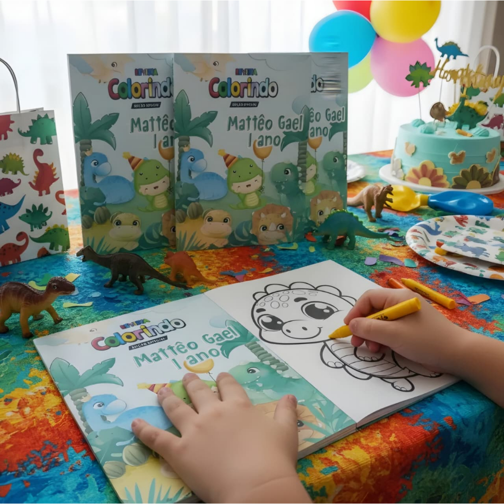 10 unidades Lembrancinha de Aniversário para Colorir Dinossauros Dino Baby Livro Infantil em Oferta na Shopee