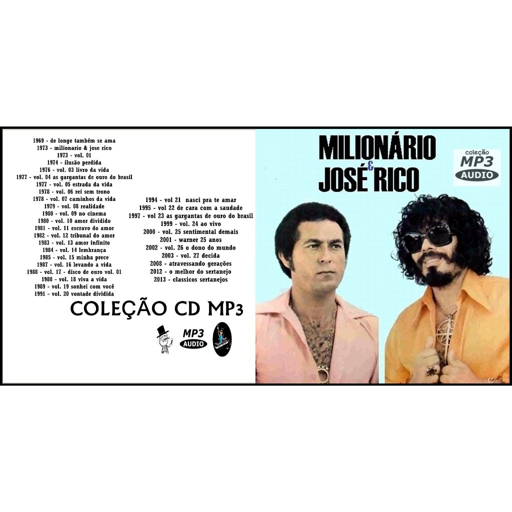 MILIONÁRIO E JOSE RICO - COLEÇÃO CD MP--3