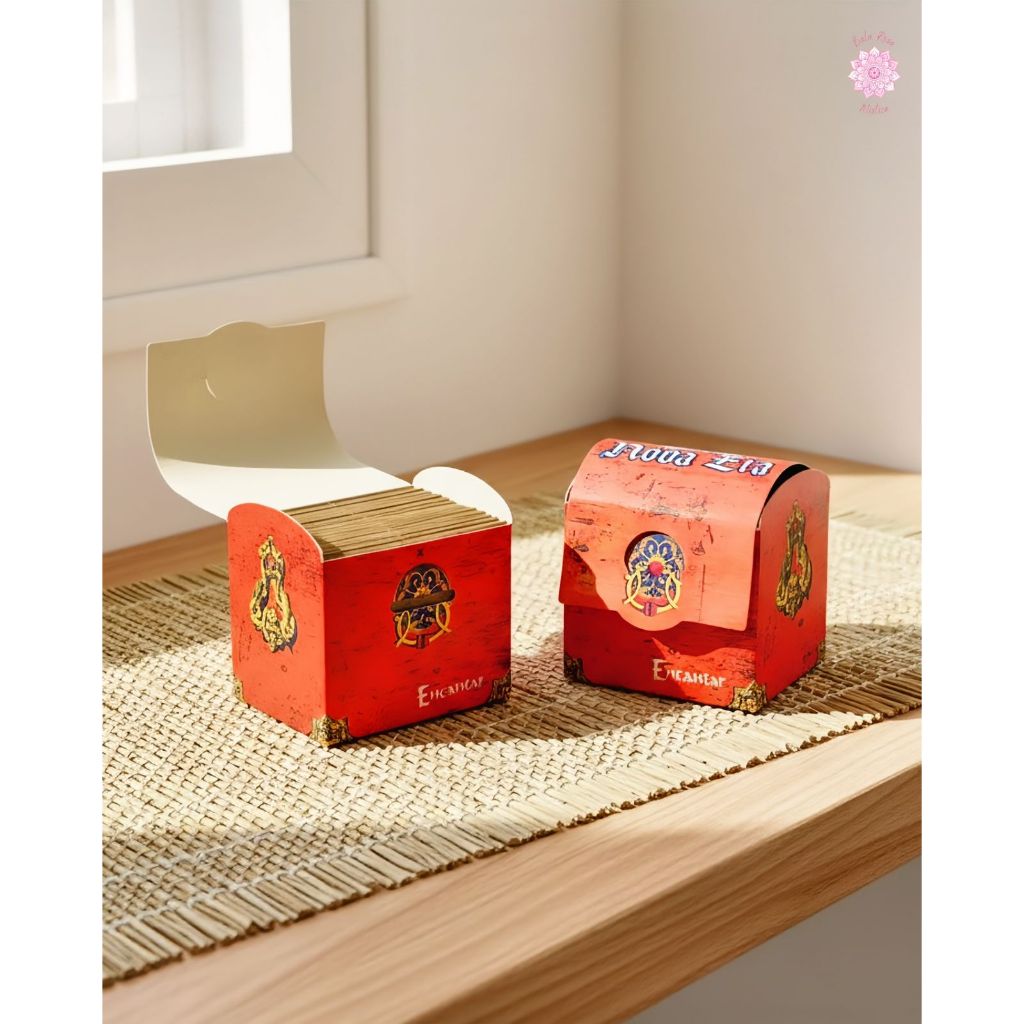 Kit 2 Baús De Mensagens Mágico Místico Caixa Decoração Holística Oraculo Madame Nova Era Esotérico