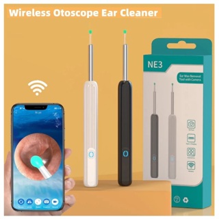 Otoscópio visual inteligente sem fio removedor de cera de ouvido com câmera e luz LED Android e iOS em Oferta na Shopee