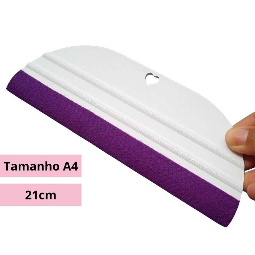 Espátula Com Feltro Liso Para Aplicação Adesivo Vinil A4 Papelaria Personalização Laminação