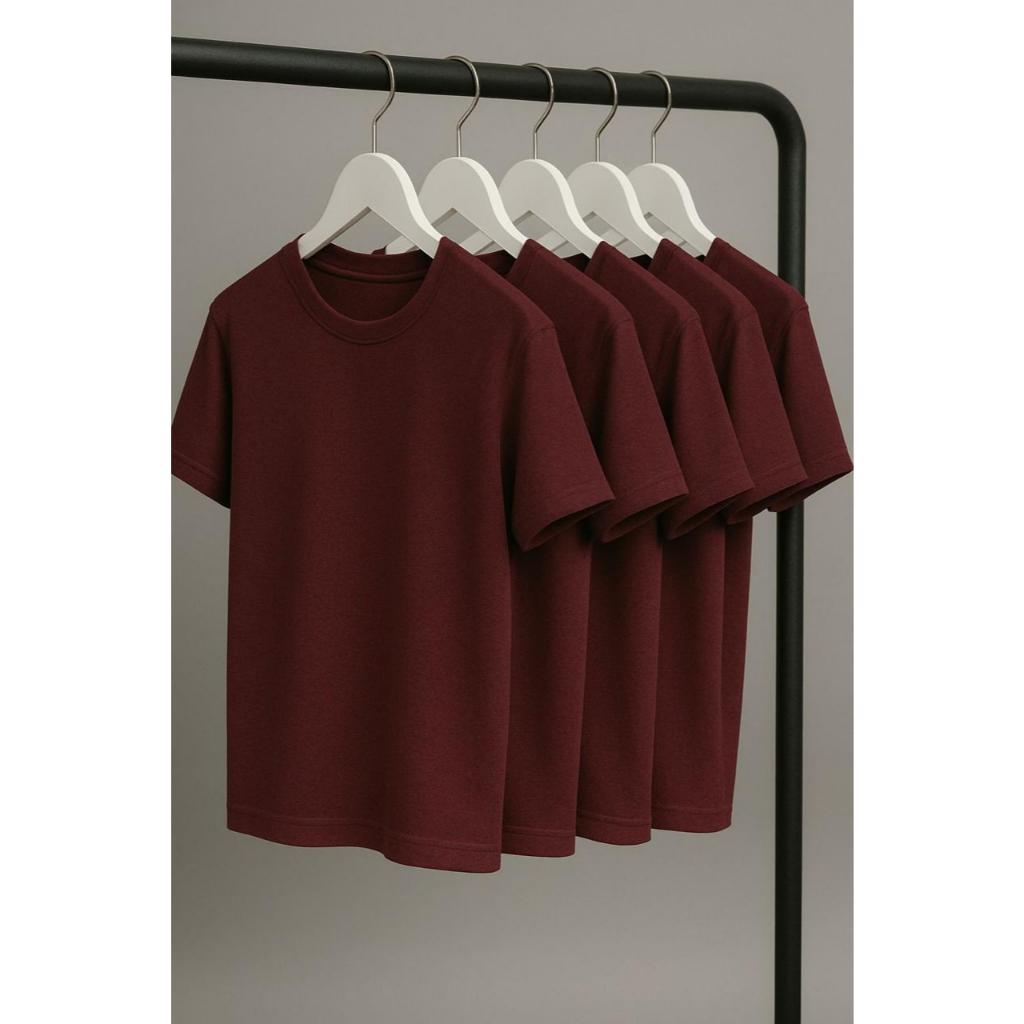 Kit 5 Camisetas Brancas 100% Algodão Básica Camisa Lisa Preço de Atacado