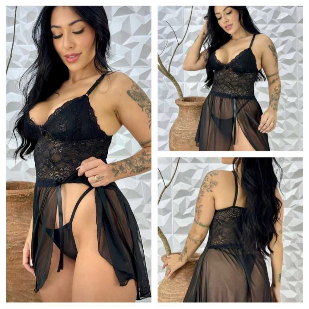 Camisola com Renda Lateral - Comprar com Melhor Preço em Lingerie e Roupa Íntima