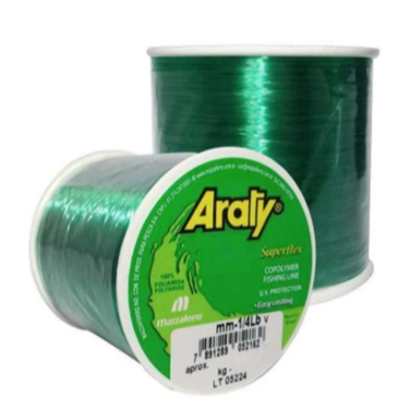 Linha de Pesca Araty Superflex Verde – Monofilamento de Alta Resistência e Flexibilidade – Várias Espessuras