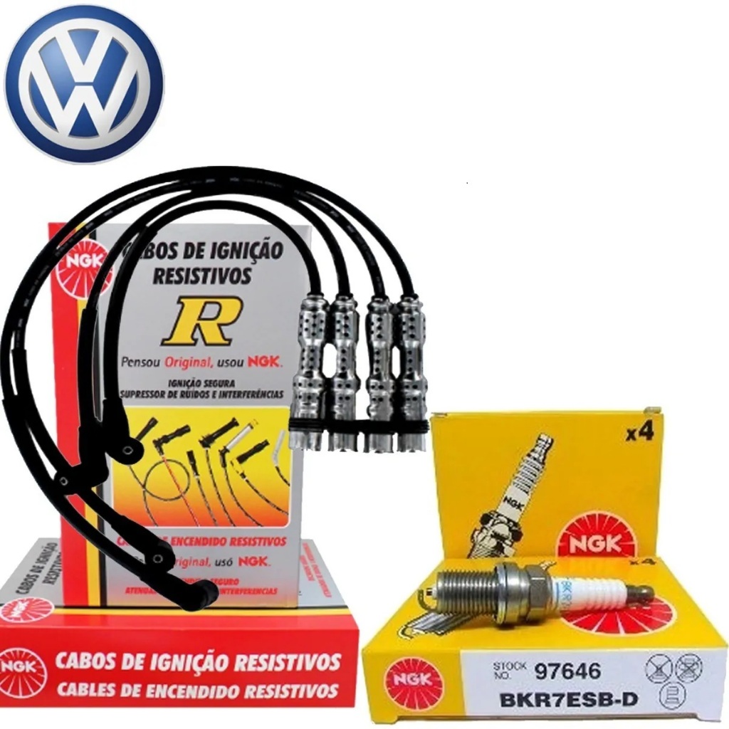 Kit Cabos Ngk + Velas Ngk Pajero Tr4 2.0 Flex 2007 A 06/2009