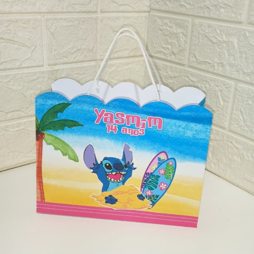 Sacolinha Stitch Personalizado | Sacolinha | Mimos | Lembrancinha | Aniversário stitch PEGUE E MONTE