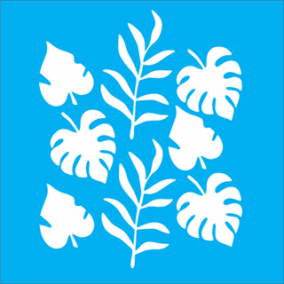 Stencil para Pintura Folhas e Ramos - Molde pintura - Tamanho 17x17 cm em Oferta na Shopee