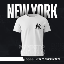 Camiseta Masculina Camisa New York Dry Fit Yankees Esporte Treino Academia