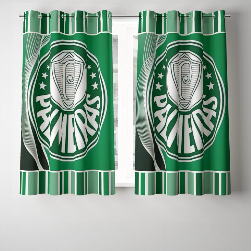 kit Palmeiras Personalizado Cortina + Fronha Travesseiro — imagem 2 de 2