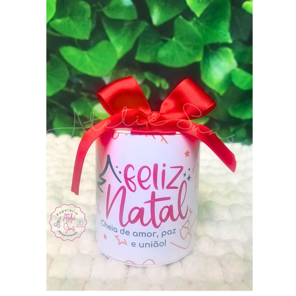 Kit MINI TUBOLATAS Personalizada 7x6  NATAL Lembrancinha festa aniversário chá bebe maternidade batizado