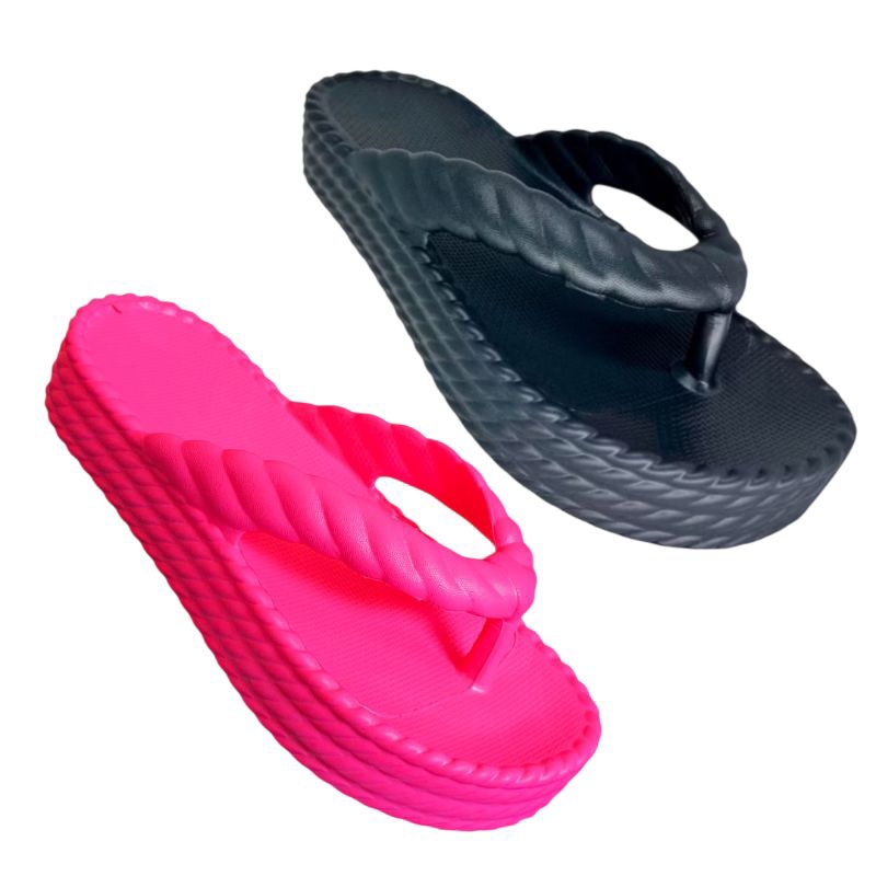 Chinelo Dedo Nuvem Feminino Trançado Anatômico EVA Leve Confortável