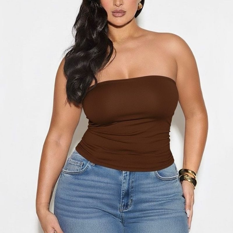 Lindo Tomara que Caia Plus Size Top Sem Manga Blusa Feminina Blogueira Sucesso em Oferta na Shopee