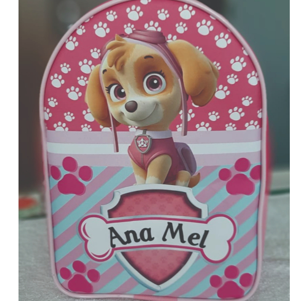 Mochilinha Lembrancinha Personalizada Patrulha Canina , vários temas