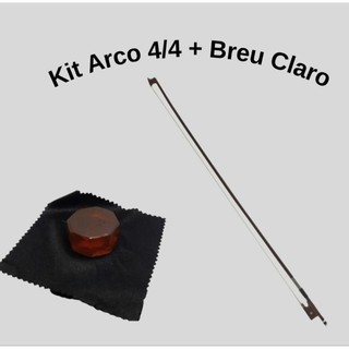Arco de Violino 4/4 Balanceado + Breu Claro Kit iniciante Acessório para Estudantes e Músicos barato