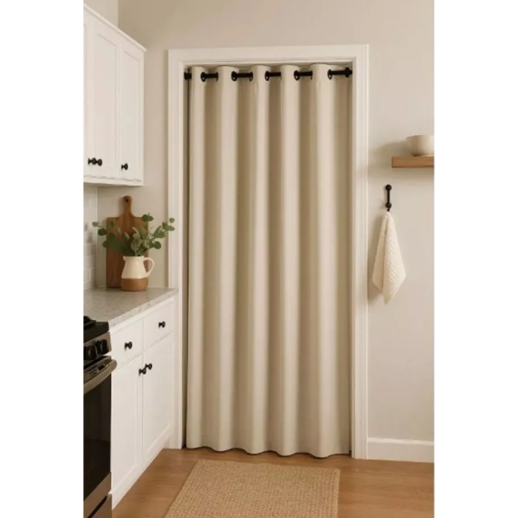 Cortina Corta Luz 100% Blackout PVC 1,40 X 2,20 Blecaute Quarto Sala - 01 folha/parte - Bege em Oferta na Shopee