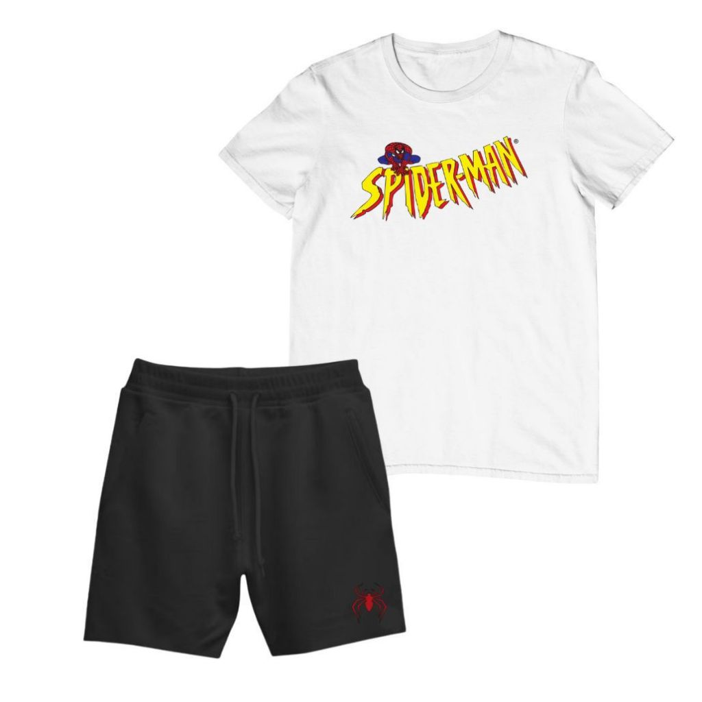 Conjunto spider man infantil camiseta com short moletinho aranha envio imediato
