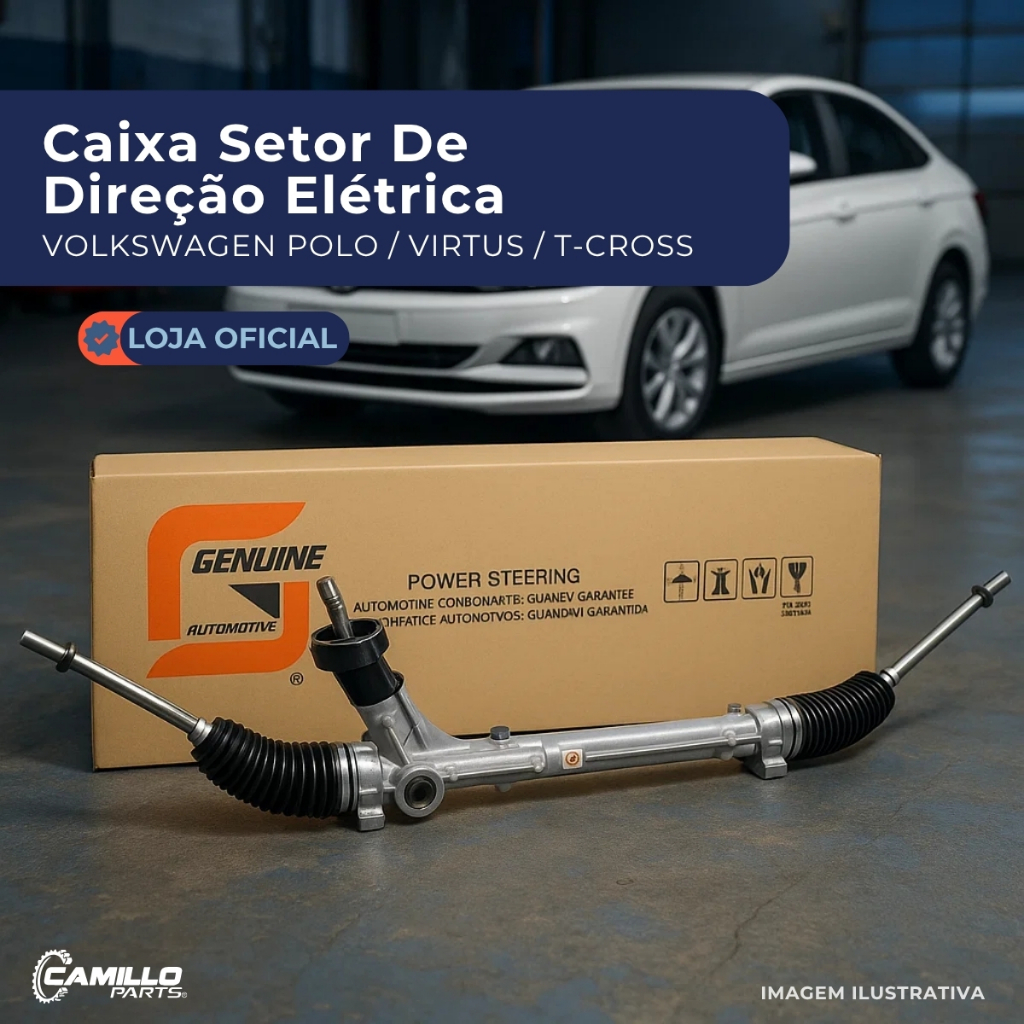 Caixa De Direção Elétrica Volkswagen Polo Virtus T-Cross Nivus 2018 2019 2020 2021 2022 2023 em Oferta na Shopee