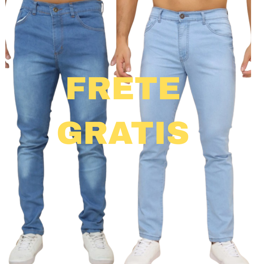 Kit Calça Jeans Masculina Tradicional Corte Reto Promoção Resistente Tecido Premium