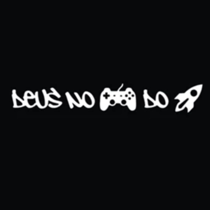 Adesivo Gamer Deus no Comando Controle Videogame e Foguete