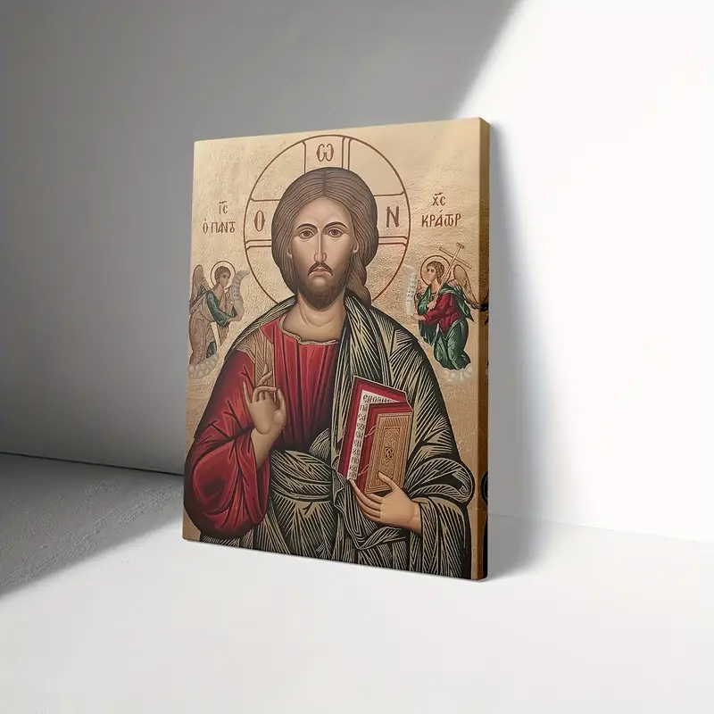 Quadro Decorativo Jesus Cristo – Arte Sacra Ícone Religioso Dourado para Parede em Oferta na Shopee