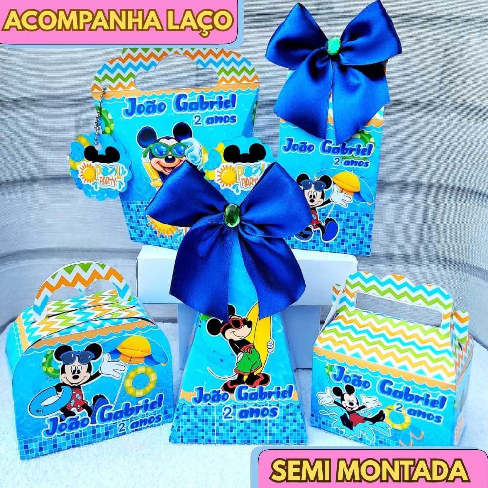 Kit Festa infantil MICKEY POOL PARTY-Lembrancinhas Personalizadas - CHÁ DE BEBÊ-já vai semi MONTADAS