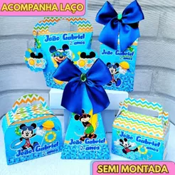 Kit Festa infantil MICKEY POOL PARTY-Lembrancinhas Personalizadas - CHÁ DE BEBÊ-já vai semi MONTADAS