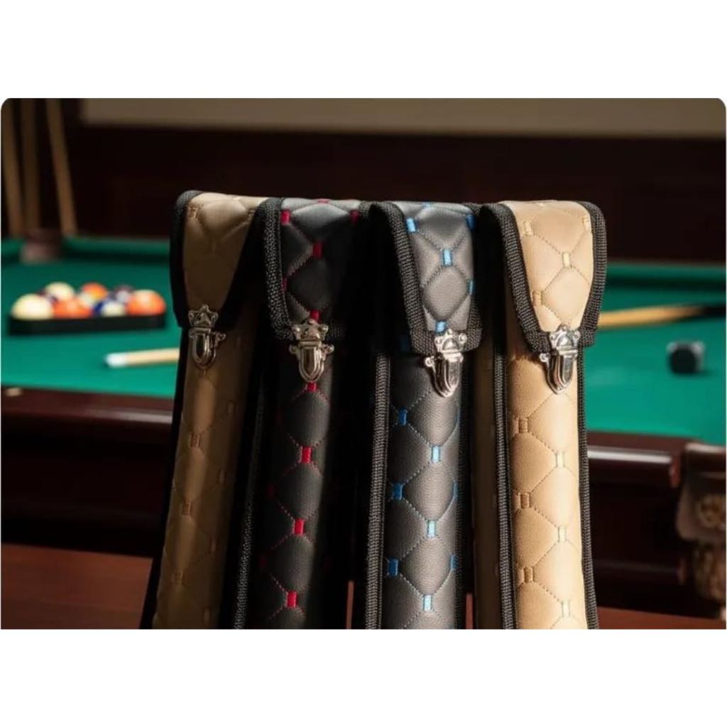 Case tubular luxo azul para taco de bilhar inteiriço sinuca Snooker