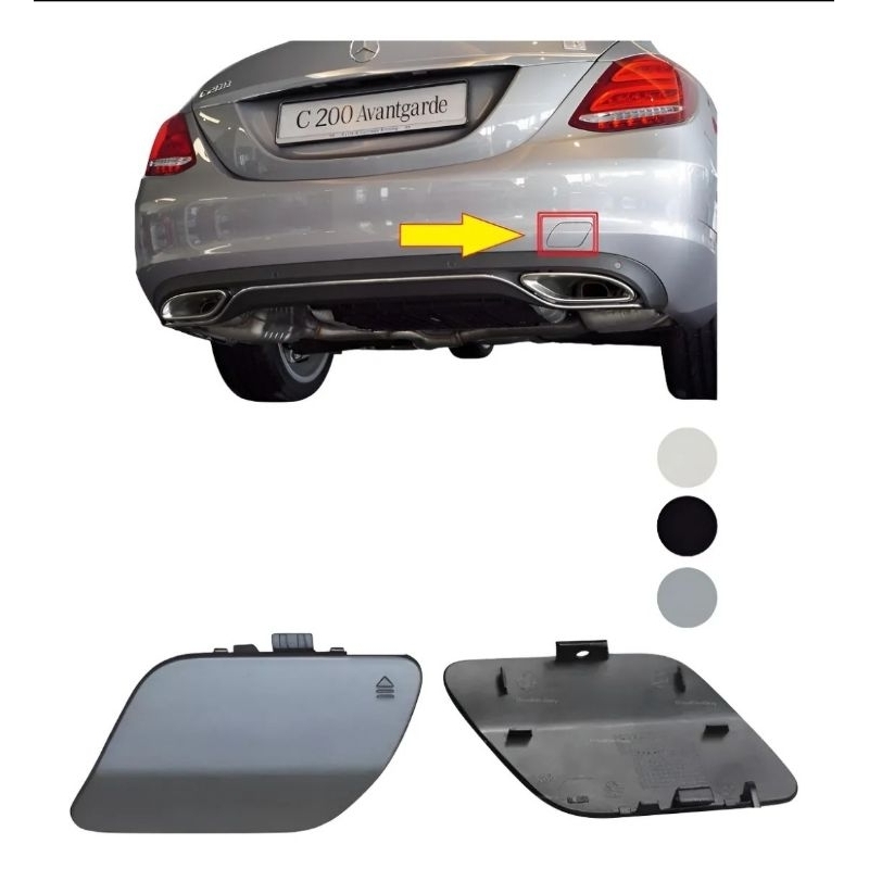 Tampa Parachoque Traseiro Mercedes W205 C180 C200 Na Cor