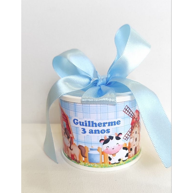 Tubolatas Personalizadas FAZENDINHA MENINO Lembrancinha Maternidade/ Aniversário/Festa Infantil - DIVERSOS TEMAS