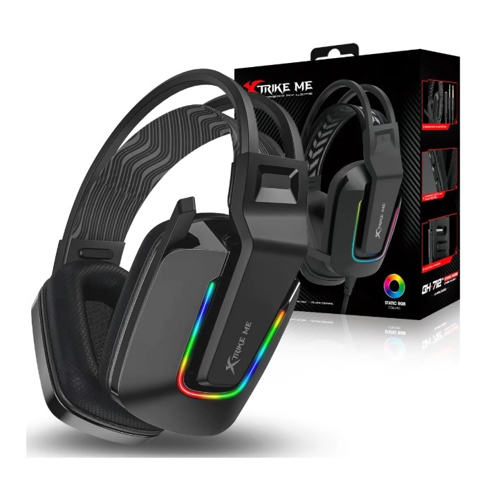 Fone de Ouvido Headset Gamer com Fio Profissional Preto LED Rgb Pc USB P2/p3 Xbox Ps4 Vídeogame - Miniatura 5