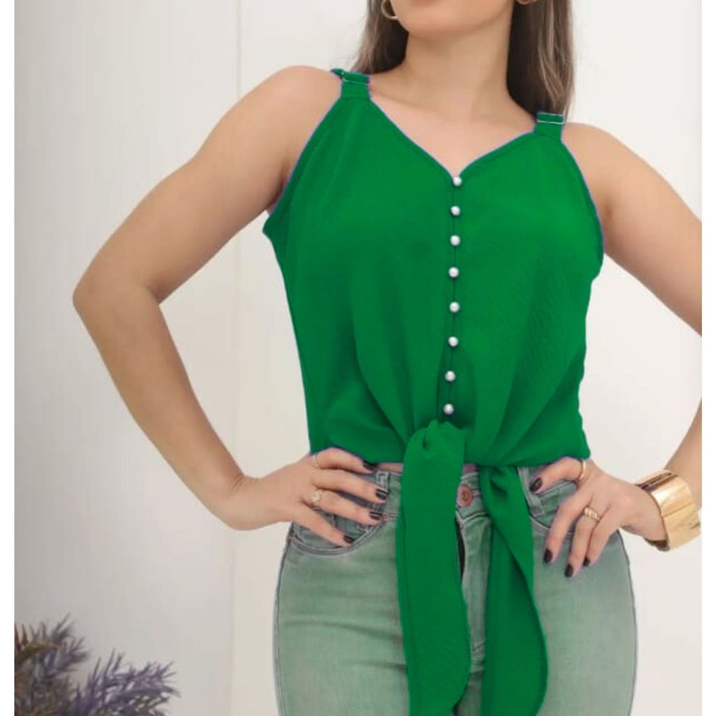 BLUSA REGATA FEMENINA  ESTILOSA COM ALSHINA REGULAVEL ENTREGA RAPIDO