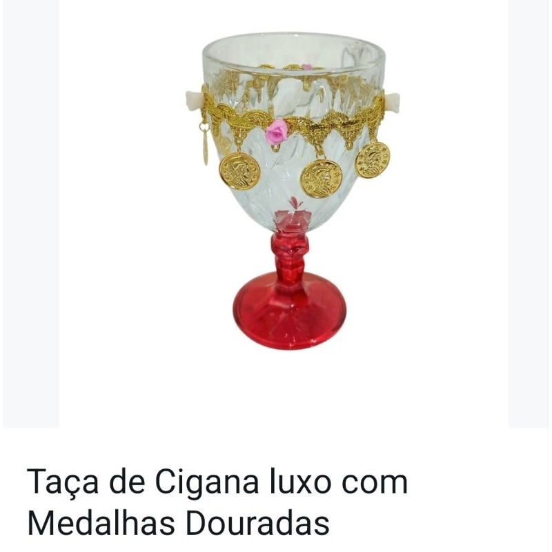 Taça Cigana Luxo com Moedas PombaGira