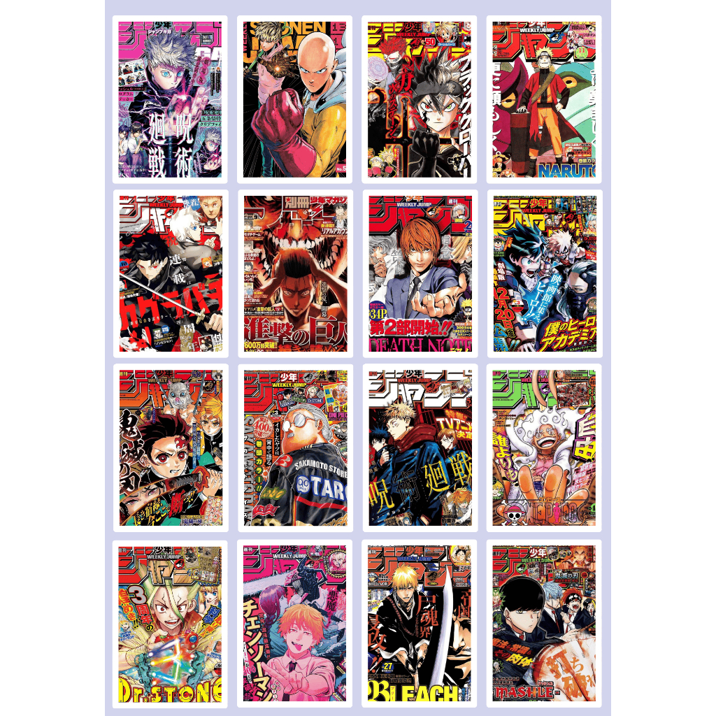 Conjunto de Adesivos Vinil Pôsteres De Anime Manga Laptop decorativo adesivo anime stickers 4.8x6.99