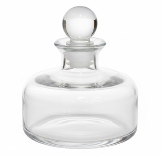 GARRAFA DECORATIVA DE VIDRO COM TAMPA 200ML SOFISTICADA
