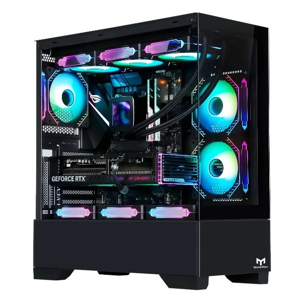 Gabinete Gamer Stellar Pro M9 MetalRed Micro ATX PC Vidro Temperado Alto Fluxo Ar Suporta Water Cooler 360mm