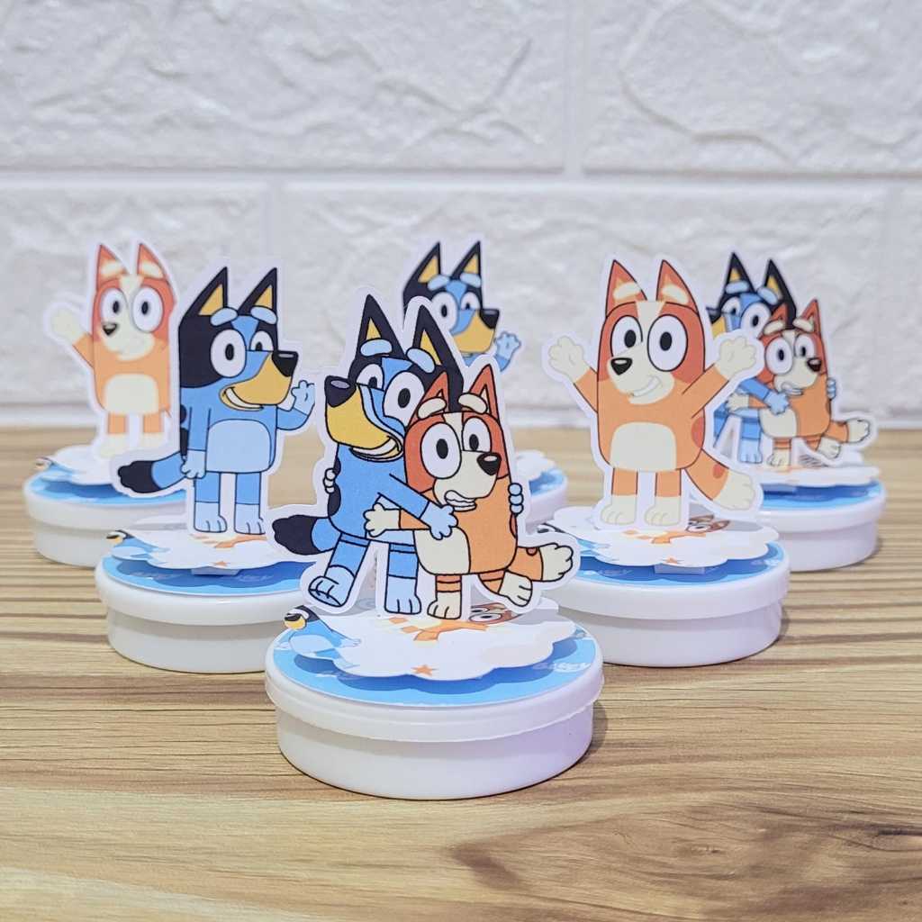 Aplique Latinha Bluey e Bingo Menino Festa Infantil Lembrancinhas Personalizadas. em Oferta na Shopee