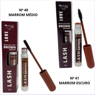 Máscara Para Cílios Marrom Médio ou Escuro - Lash Brown N⁰ 40 e Nº41 - Lançamento Maxlove em Oferta na Shopee